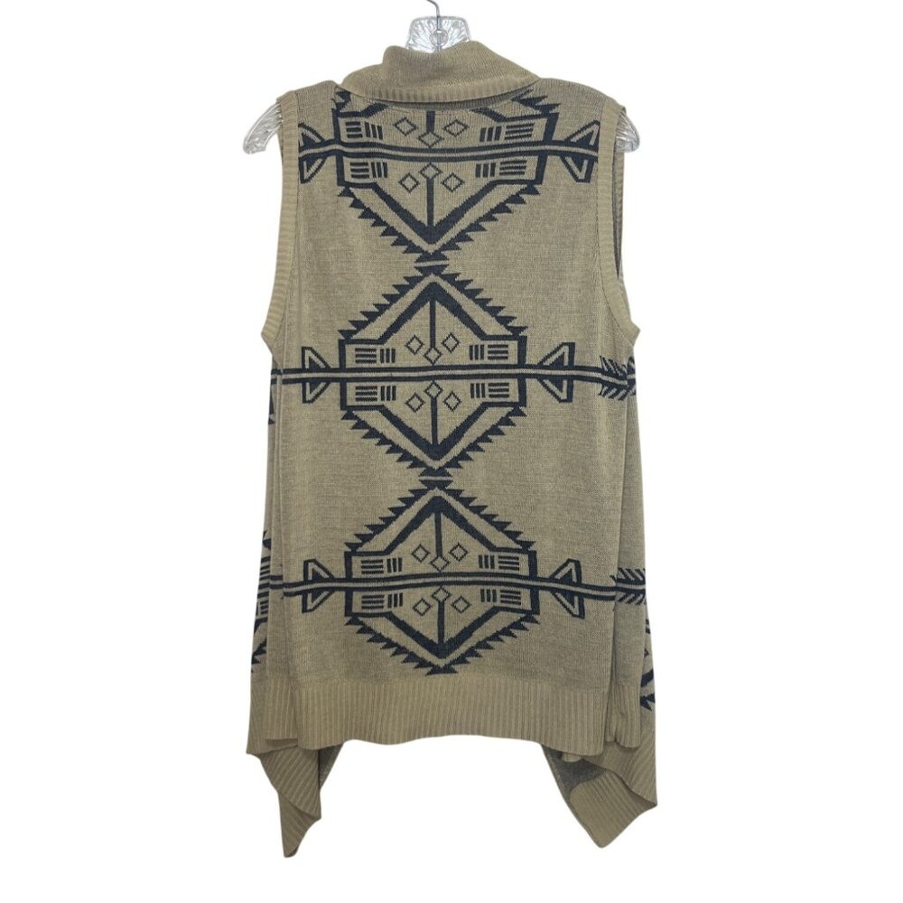 Charming Charlie Aztec Print Open Front Sweater V… - image 2